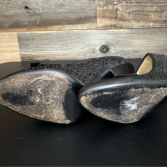 Prada Black Sequins Pumps Women 39 Black Bow Satin Toe & Heel Stiletto Shoes - Picture 9 of 12